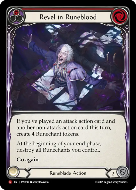 Revel in Runeblood (Red) — Flesh and Blood card