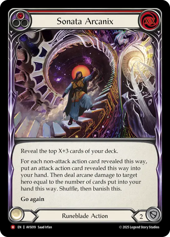 Sonata Arcanix (Red) — Armory Deck: Legends Viserai Flesh and Blood card by Saad Irfan