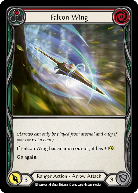 Falcon Wing (Red) — Blitz Deck: Outsiders - Azalea Flesh and Blood card by Alief Rusdhiatama