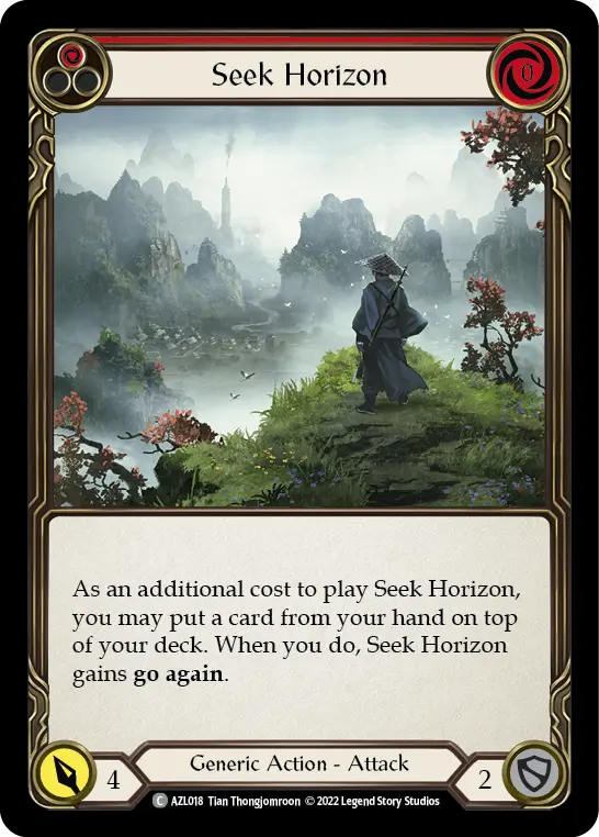 Seek Horizon (Red) — Blitz Deck: Outsiders - Azalea Flesh and Blood card by Tian Thongjomroon