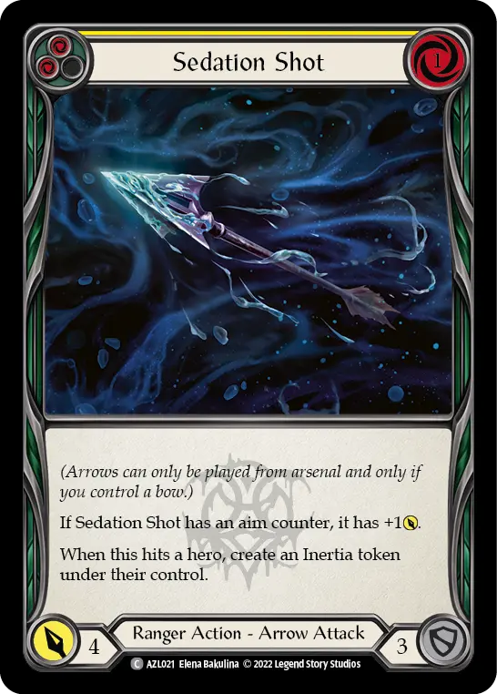 Sedation Shot (Yellow) — Blitz Deck: Outsiders - Azalea Flesh and Blood card by Elena Bakulina