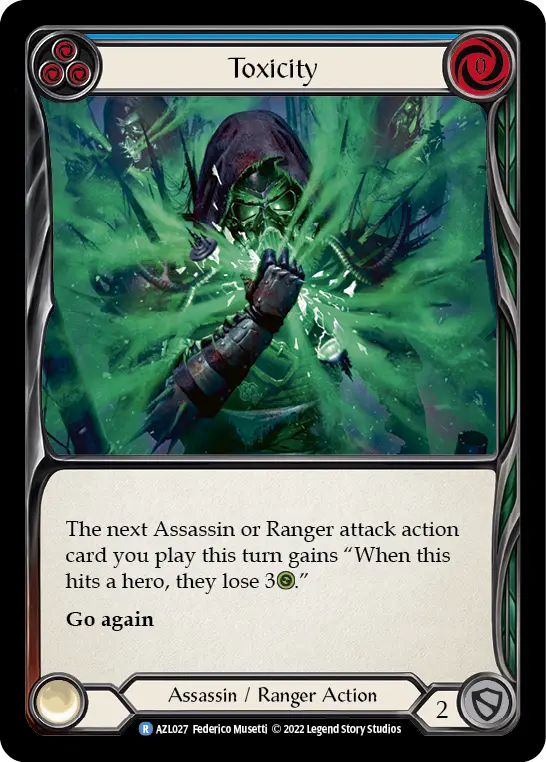 Toxicity (Blue) — Flesh and Blood card