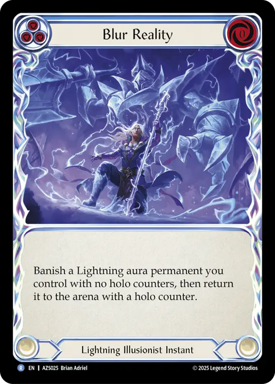 Blur Reality (Blue) — Armory Deck: Zyggy Flesh and Blood card by Brian Adriel