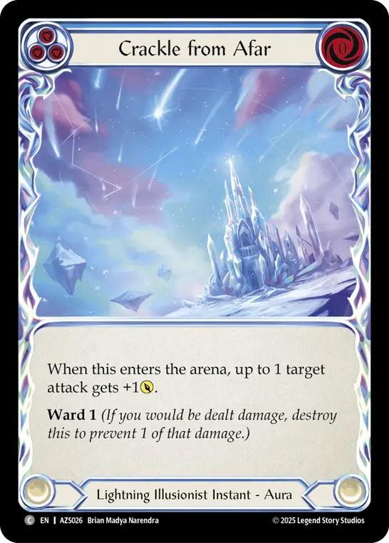 Crackle From Afar (Blue) — Armory Deck: Zyggy Flesh and Blood card by Brian Madya Narendra