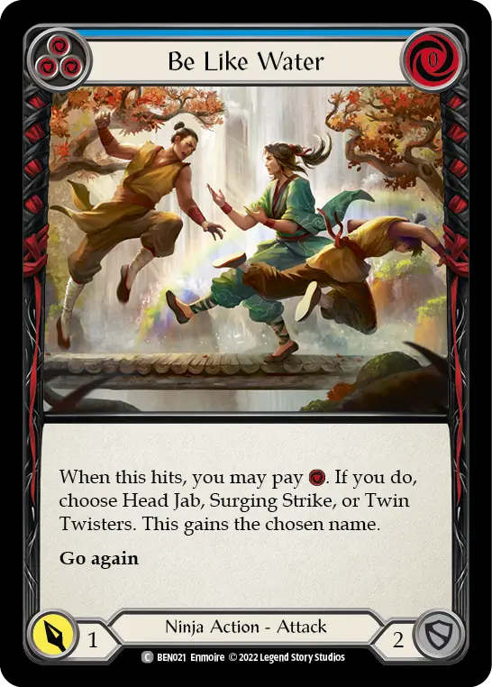 Be Like Water (Blue) — Blitz Deck: Outsiders - Benji Flesh and Blood card by ENMOIZE