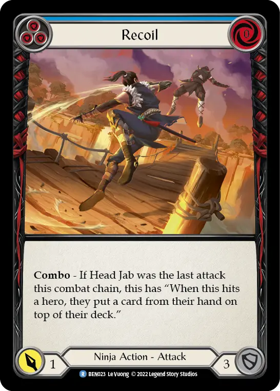 Recoil (Blue) — Blitz Deck: Outsiders - Benji Flesh and Blood card by Le Vuong