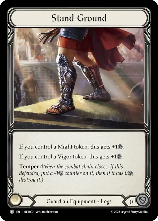Stand Ground — Blitz Deck: Heavy Hitters - Betsy Flesh and Blood card by Vera Rudichenko