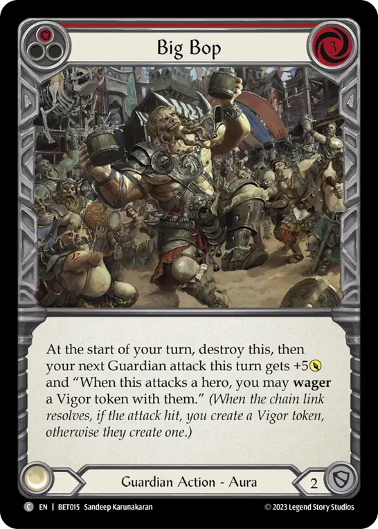 Big Bop (Red) — Blitz Deck: Heavy Hitters - Betsy Flesh and Blood card by Sandeep Karunakaran
