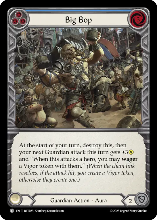 Big Bop (Blue) — Blitz Deck: Heavy Hitters - Betsy Flesh and Blood card by Sandeep Karunakaran