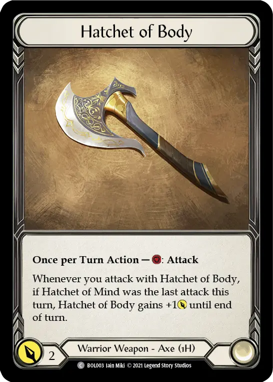 Hatchet of Body — Flesh and Blood card