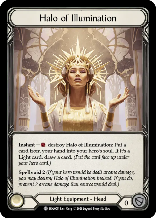 Halo of Illumination — Blitz Deck: Monarch - Boltyn Flesh and Blood card by Sam Yang