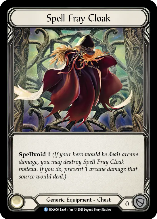 Spell Fray Cloak — Blitz Deck: Monarch - Boltyn Flesh and Blood card by Saad Irfan