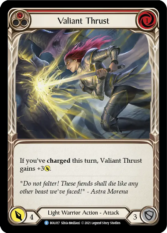 Valiant Thrust — Flesh and Blood card