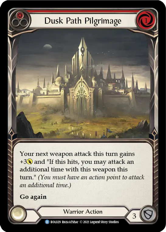 Dusk Path Pilgrimage (Red) — Blitz Deck: Monarch - Boltyn Flesh and Blood card by Reza Afshar