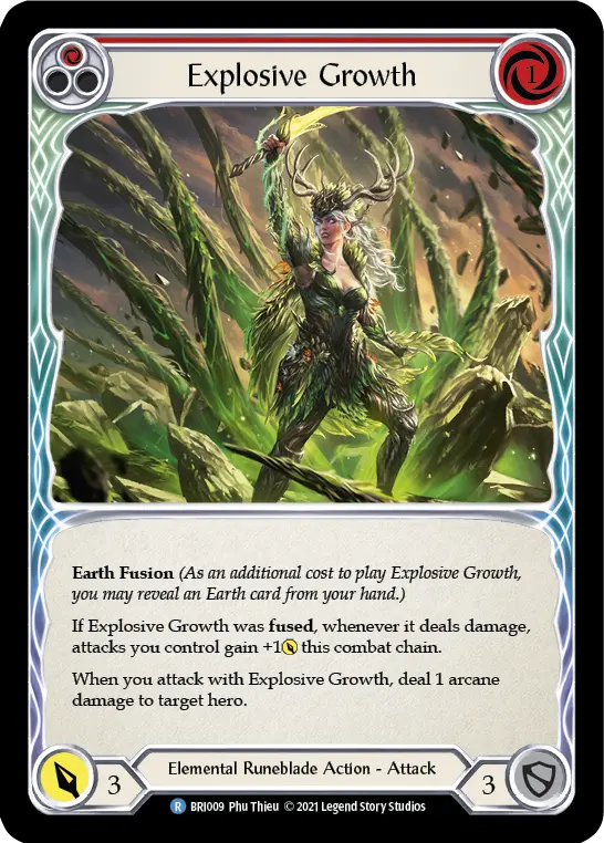Explosive Growth (Red) — Blitz Deck: Tales of Aria - Briar Flesh and Blood card by Phu Thieu