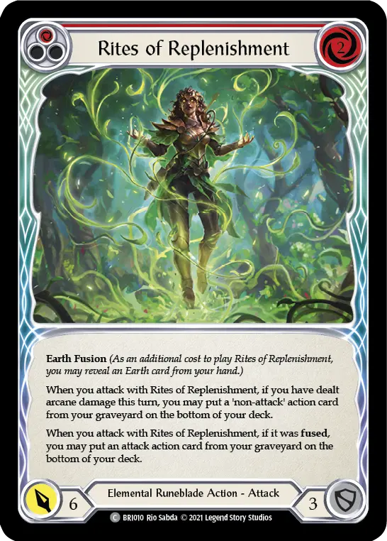 Rites of Replenishment (Red) — Blitz Deck: Tales of Aria - Briar Flesh and Blood card by Rio Sabda