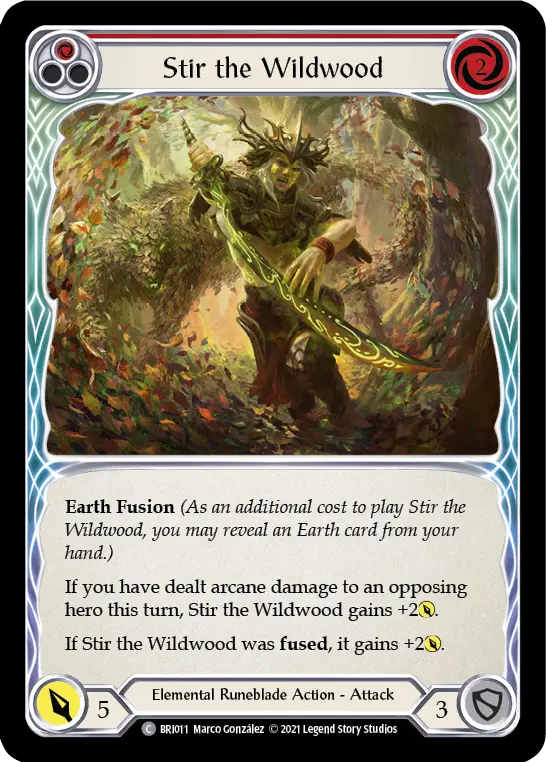 Stir the Wildwood (Red) — Blitz Deck: Tales of Aria - Briar Flesh and Blood card by Marco Gonzalez