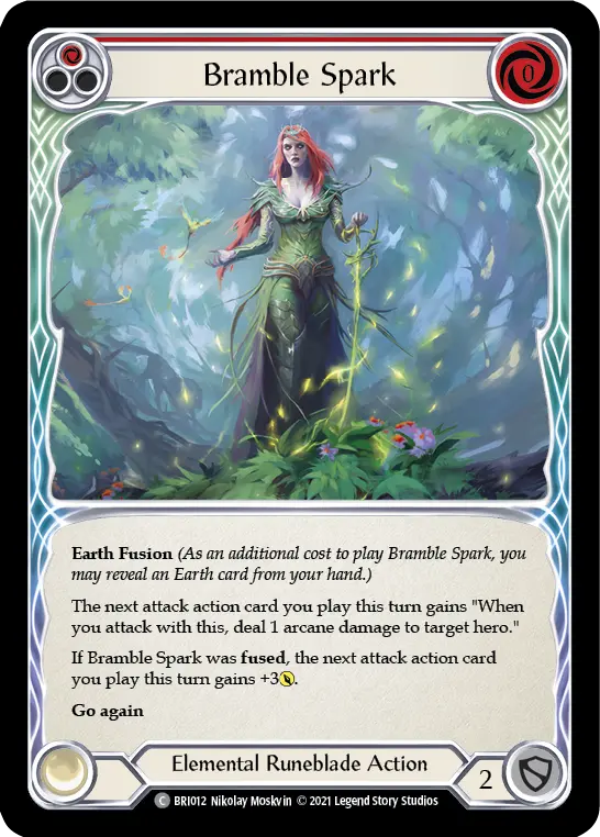 Bramble Spark (Red) — Blitz Deck: Tales of Aria - Briar Flesh and Blood card by Nikolay Moskvin