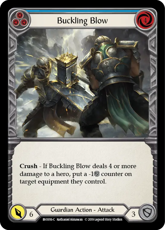 Buckling Blow (Blue) — Flesh and Blood card
