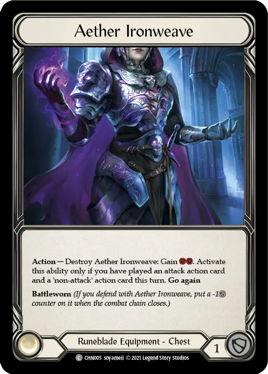 Aether Ironweave — Blitz Deck: Monarch - Chane Flesh and Blood card by soyameii