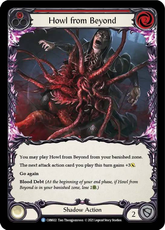 Howl from Beyond (Red) — Blitz Deck: Monarch - Chane Flesh and Blood card by Tian Thongjomroon