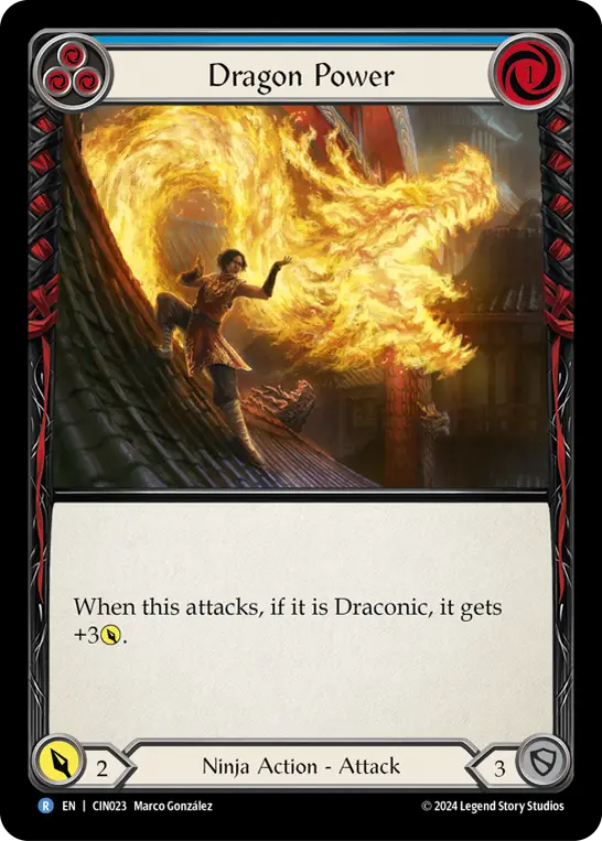 Dragon Power (Blue) — Blitz Deck: The Hunted - Cindra Flesh and Blood card by Marco González