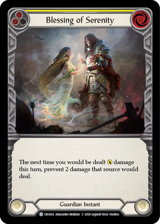 Blessing of Serenity (Yellow) — Crucible of War Flesh and Blood card by Alexander Mokhov