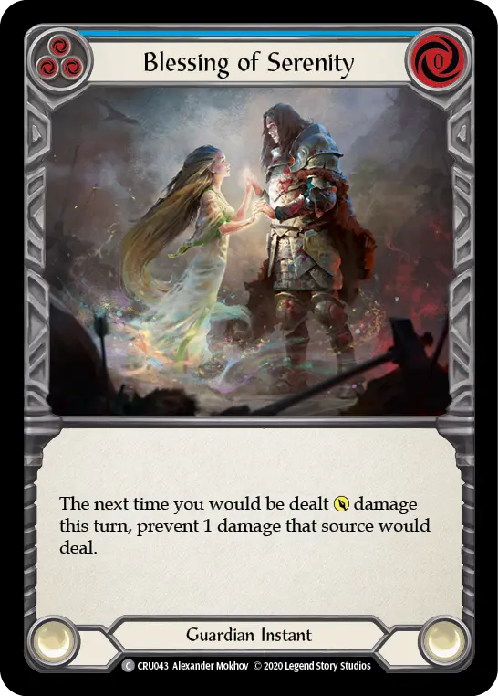 Blessing of Serenity (Blue) — Crucible of War Flesh and Blood card by Alexander Mokhov