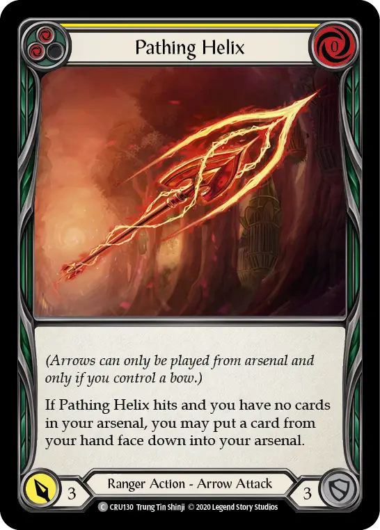 Pathing Helix (Yellow) — Crucible of War Flesh and Blood card by Trung Tin Shinji