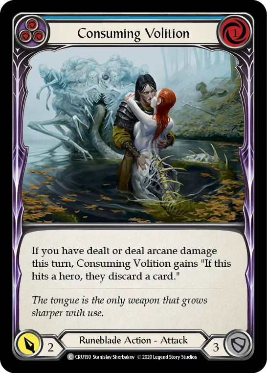 Consuming Volition (Blue) — Crucible of War Flesh and Blood card by Stanislav Sherbakov