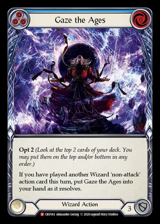 Gaze the Ages — Crucible of War Flesh and Blood card by Alexander Gering