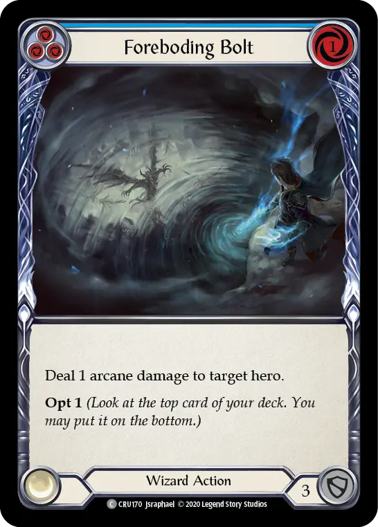 Foreboding Bolt (Blue) — Crucible of War