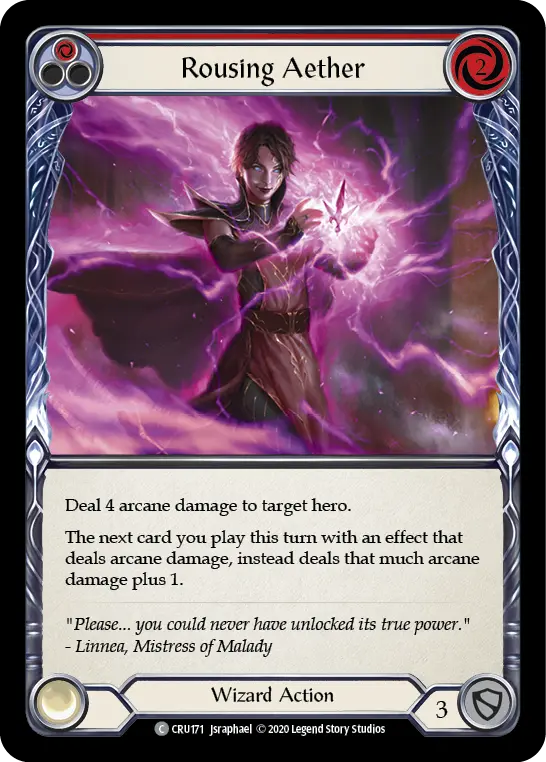 Rousing Aether (Red) — Crucible of War Flesh and Blood card by Jsraphael