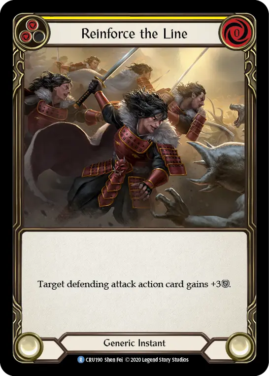 Reinforce the Line (Yellow) — Crucible of War Flesh and Blood card by Shen Fei