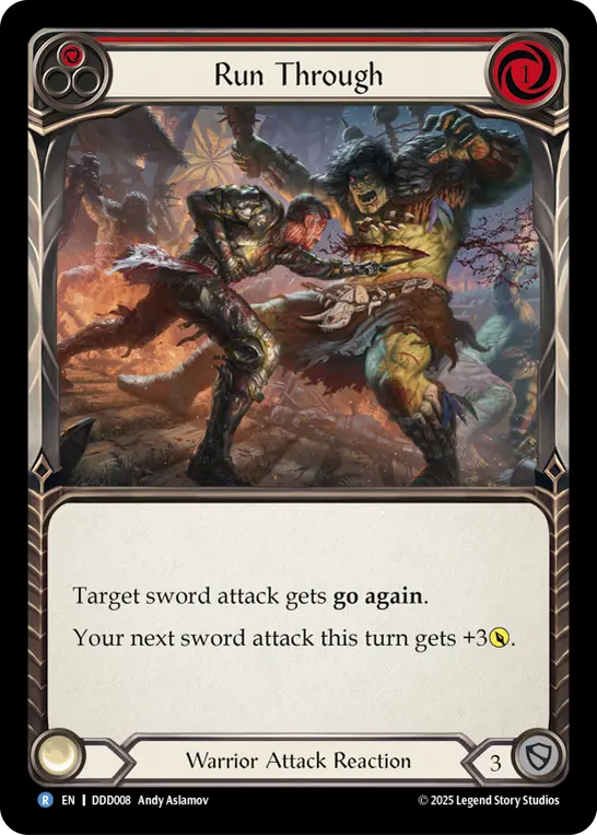 Run Through — Flesh and Blood card