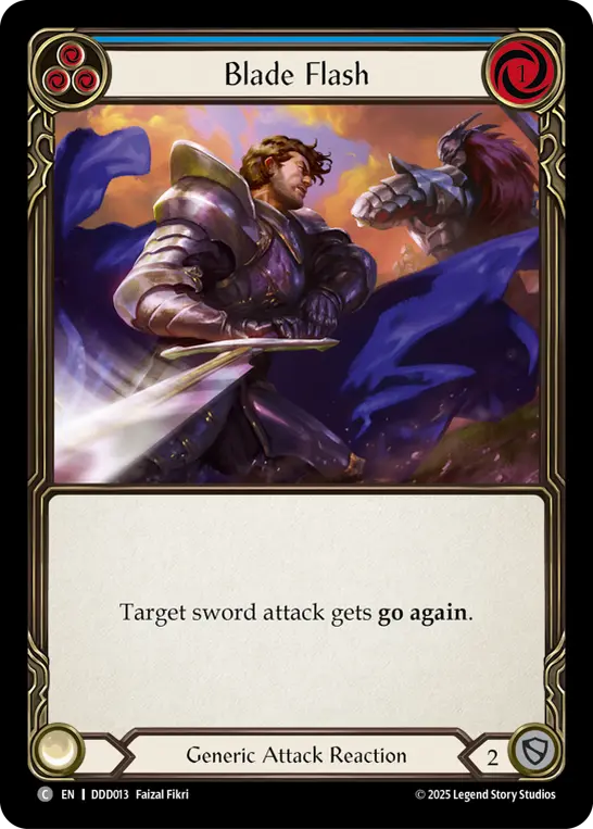Blade Flash — Classic Battles: Rhinar vs Dorinthea Flesh and Blood card by Faizal Fikri