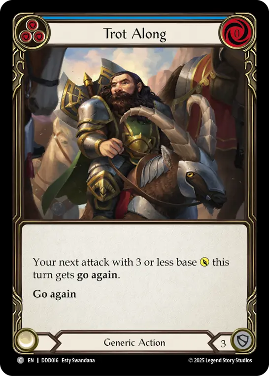 Trot Along — Mastery Pack Warrior Flesh and Blood card by Esty Swandana