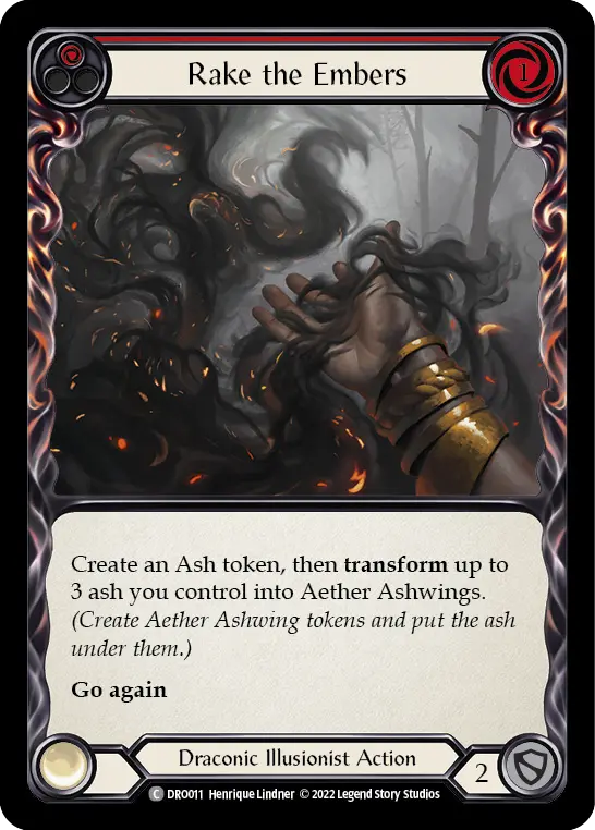 Rake the Embers — Blitz Deck: Uprising - Dromai Flesh and Blood card by Henrique Lindner