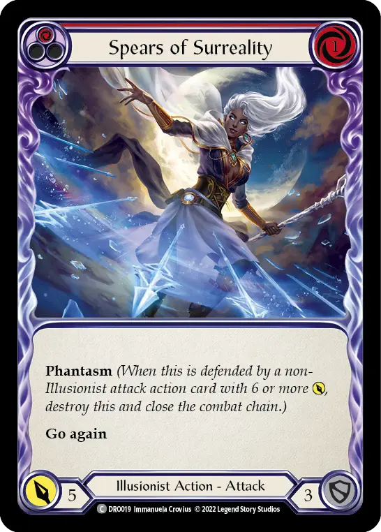 Spears of Surreality — Blitz Deck: Uprising - Dromai Flesh and Blood card by Immanuel Cruz