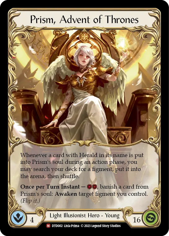Prism, Advent of Thrones — Dusk till Dawn Flesh and Blood card by Livia Prima