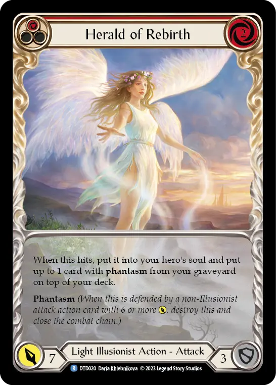 Herald of Rebirth (Red) — Dusk till Dawn Flesh and Blood card by Daria Khlebnikova