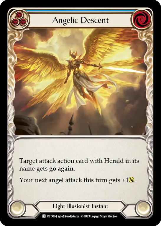 Angelic Descent (Blue) — Dusk till Dawn Flesh and Blood card by Alief Rusydiatama