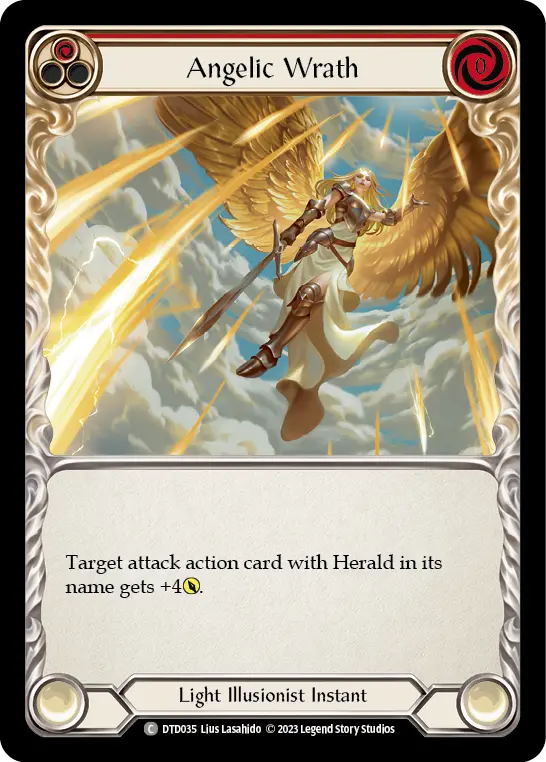 Angelic Wrath (Red) — Dusk till Dawn Flesh and Blood card by Lius Lasahido