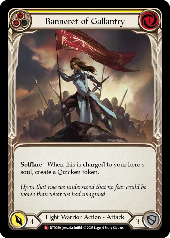 Banneret of Gallantry — Dusk till Dawn Flesh and Blood card by Jessada Sutthi