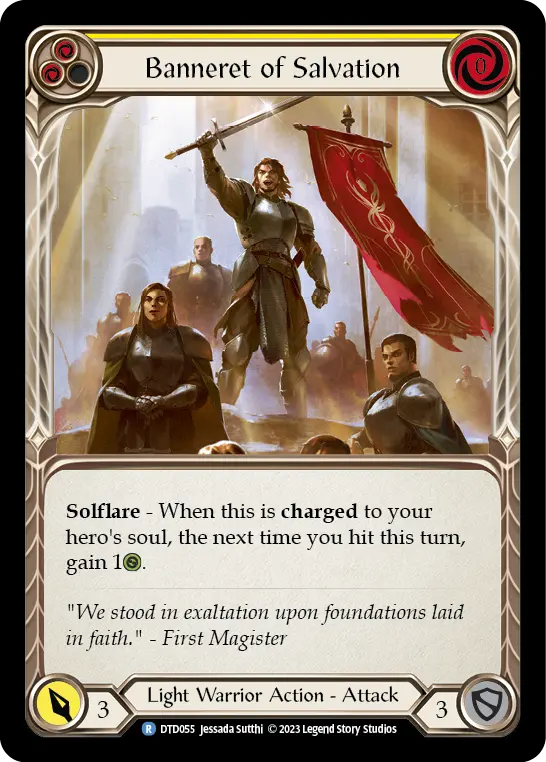 Banneret of Salvation — Dusk till Dawn Flesh and Blood card by Jessada Sutthi