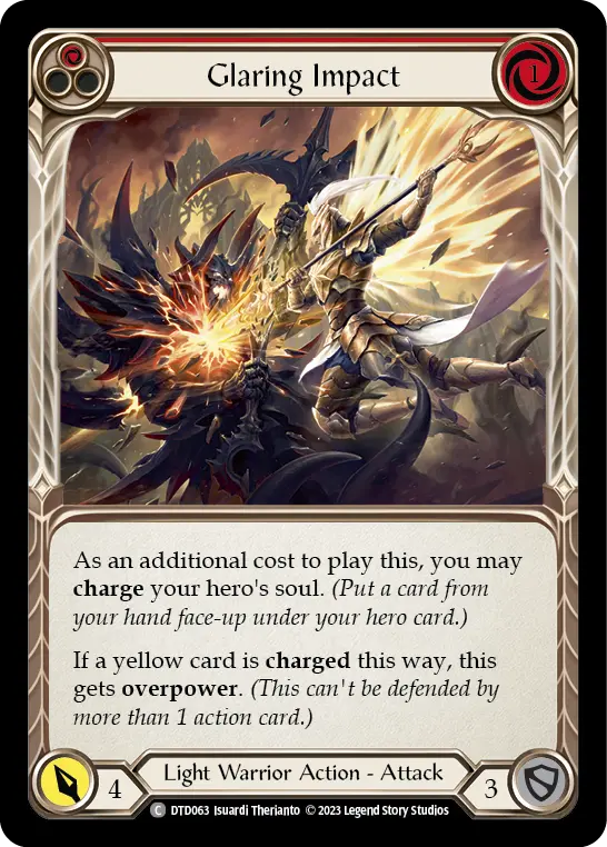 Glaring Impact (Red) — Dusk till Dawn Flesh and Blood card by Isuardi Therianto