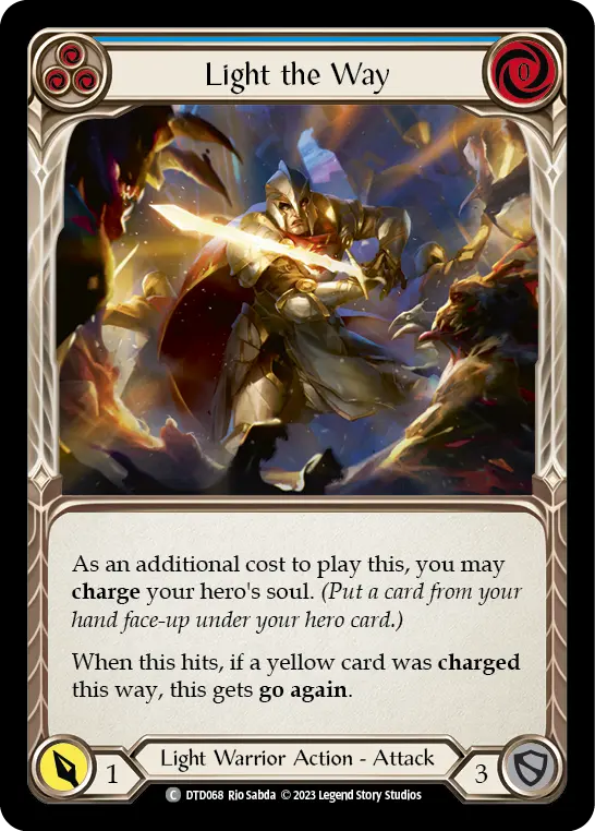 Light the Way (Blue) — Dusk till Dawn Flesh and Blood card by Rio Sabda