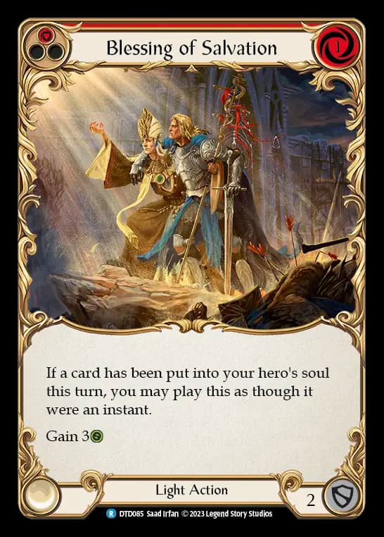 Blessing of Salvation (Red) — Dusk till Dawn Flesh and Blood card by Saad Irfan