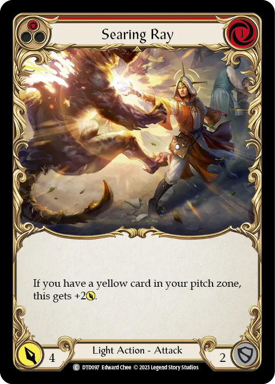 Searing Ray (Red) — Dusk till Dawn Flesh and Blood card by Edward Chee