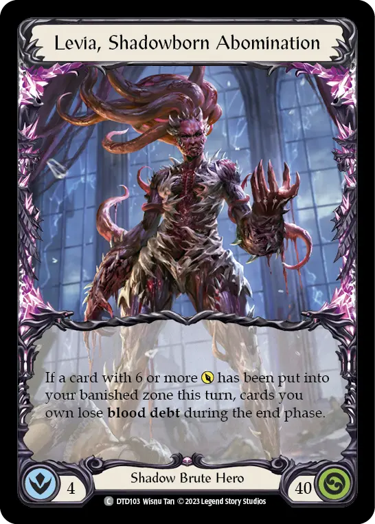 Levia, Shadowborn Abomination — Dusk till Dawn Flesh and Blood card by Wisnu Tan
